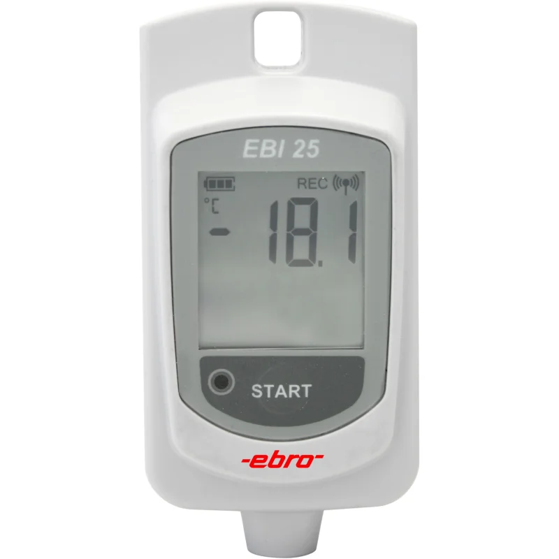 Bộ ghi dữ liệu nhiệt độ không dây EBI 25-T với cảm biến nhiệt độ bên trong, hãng ebro