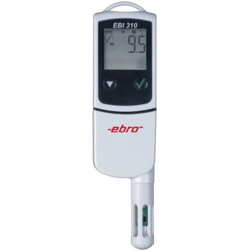 Bộ ghi dữ liệu PDF tái sử dụng EBI 310-TH với cảm biến độ ẩm ngoài, hãng ebro