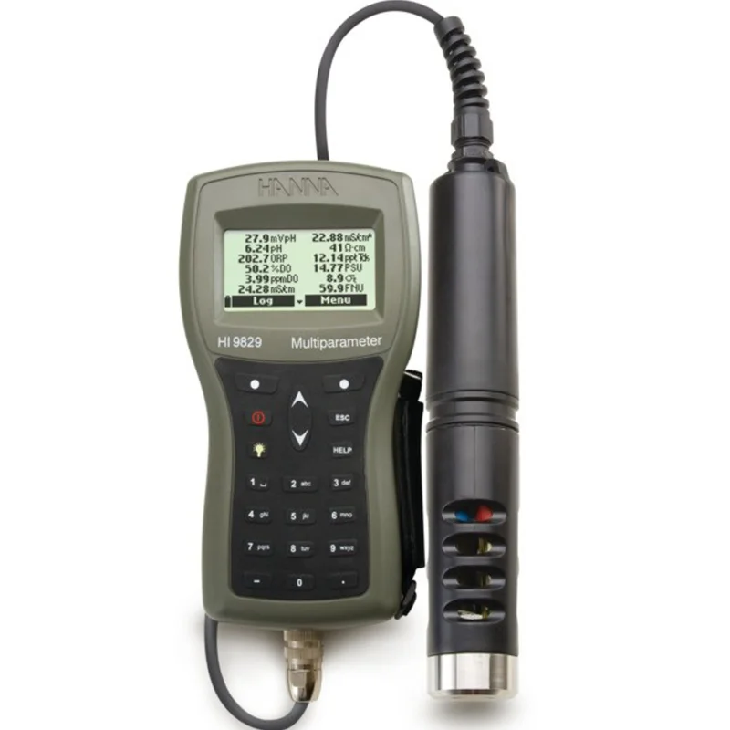 Máy đo đa thông số HI9829 dùng để đo pH/ORP/độ dẫn điện/DO/°C/độ đục, hãng Hanna Instruments