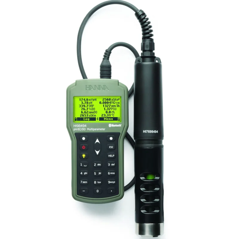 Máy đo pH/EC/DO cầm tay HI98494 có Bluetooth, hãng Hanna Instruments