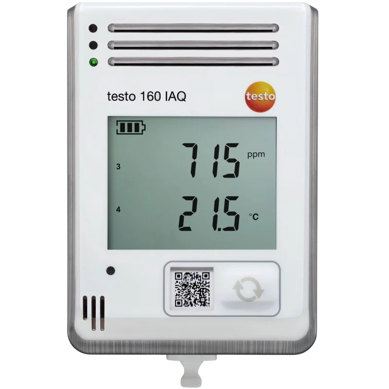 Thiết bị ghi dữ liệu không dây với màn hình và cảm biến tích hợp, hãng testo 160 IAQ