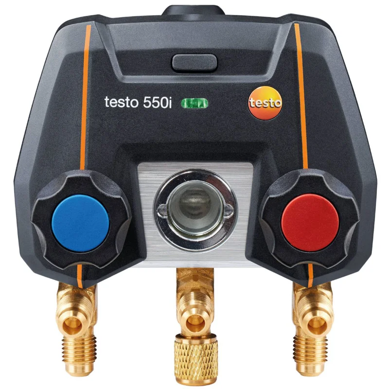 Thiết bị hỗ trợ lắp đặt kỹ thuật số điều khiển bằng ứng dụng, Bluetooth, khối van 2 chiều, hãng testo 550i
